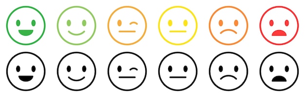 Vector conjunto de iconos de cara