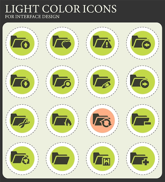 Conjunto de iconos de carpetas
