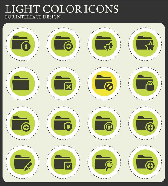 Conjunto de iconos de carpetas