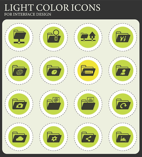 conjunto de iconos de carpetas