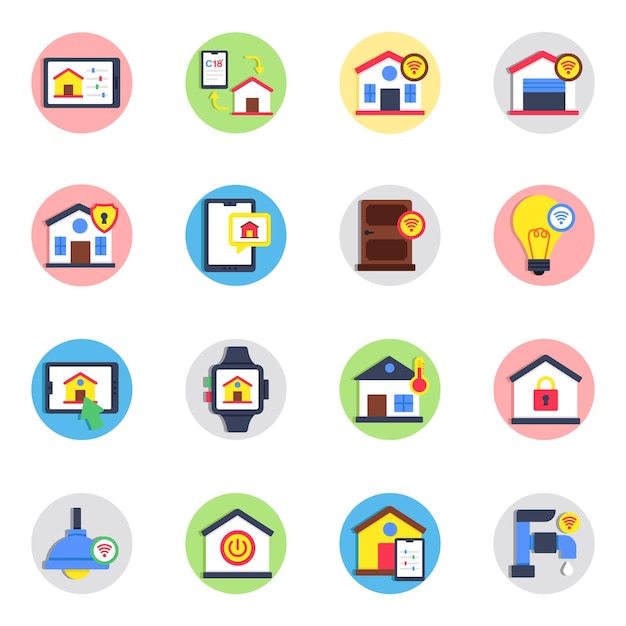 Conjunto de iconos de casa inteligente