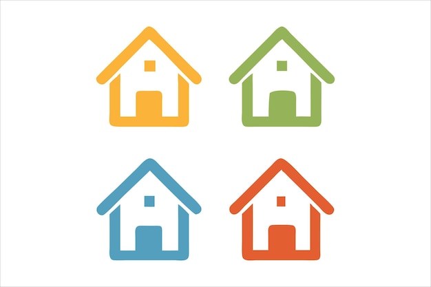 Conjunto de iconos de casas