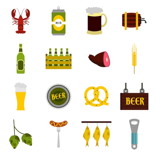 Conjunto de iconos de cerveza