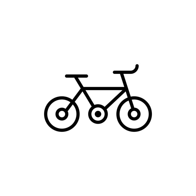 Conjunto de iconos de ciclismo de montaña símbolo vectorial de bicicleta de montaña en estilo negro lleno y delineado
