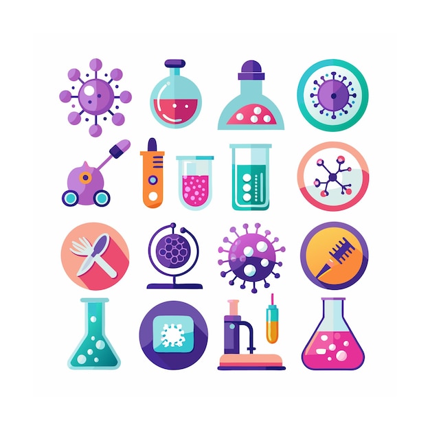 Conjunto de iconos de ciencia