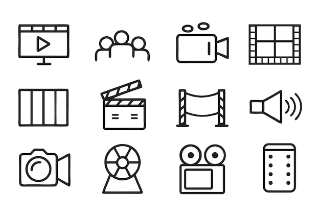 El conjunto de iconos del cine