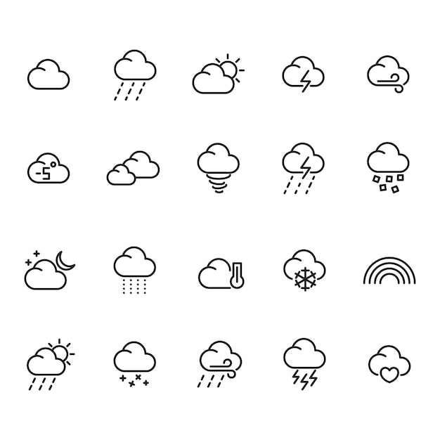 Conjunto de iconos del clima