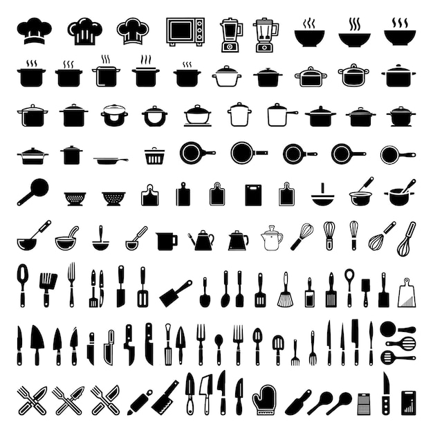 Conjunto de iconos de cocina