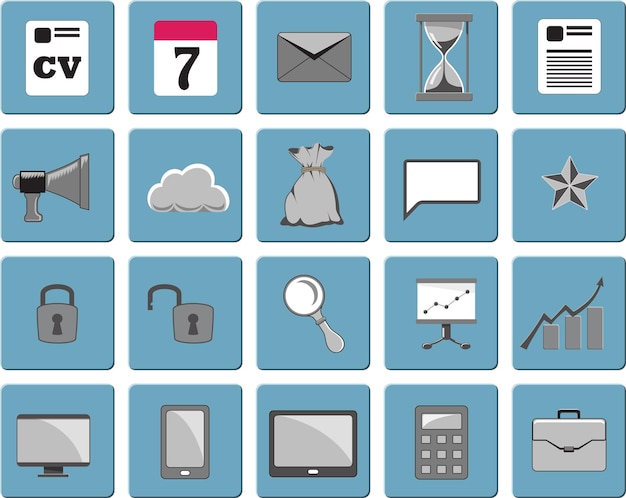 Conjunto de iconos comerciales 1