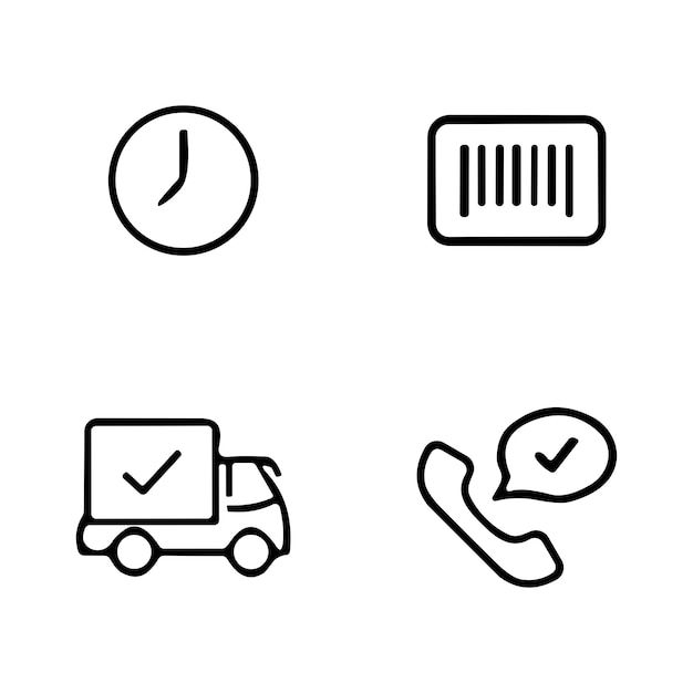 Conjunto de íconos de comercio electrónico Iconos de compras Comercio electrónico Compra en línea Distribución de tiendas dinero de marketing