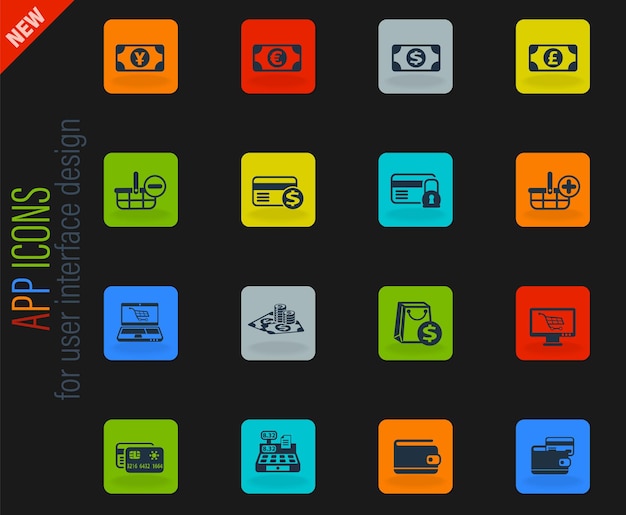 Conjunto de iconos de comercio electrónico