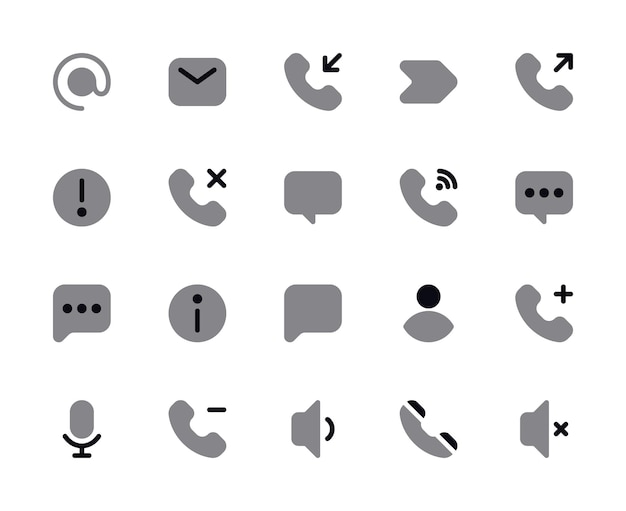 El conjunto de iconos de comunicación y contactos Duotone Pixel Perfect Contacts Icon Pack