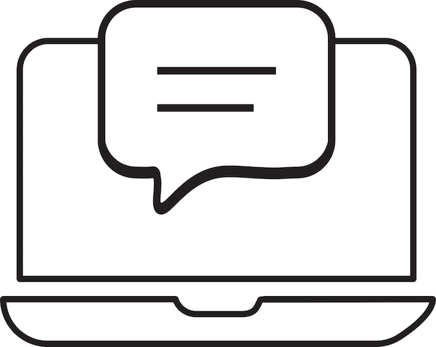 El conjunto de iconos de comunicación minimalista incluye burbujas de voz, herramientas de mensajería, símbolos de retroalimentación y