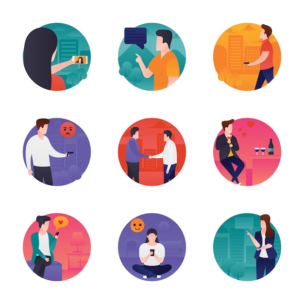 Conjunto de iconos de comunicación