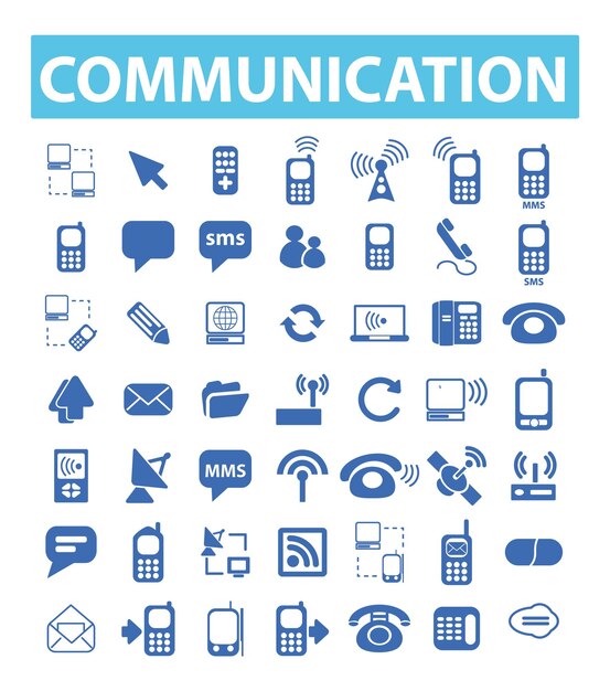 Conjunto de iconos de comunicación