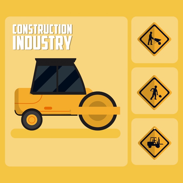 Conjunto de iconos de construcción roadsign