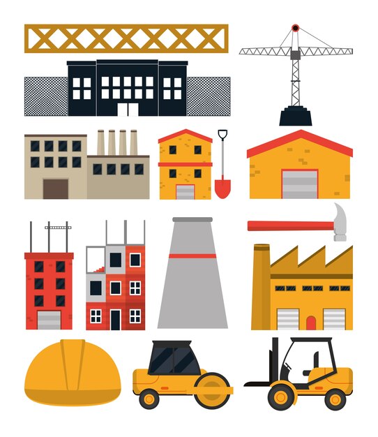 Conjunto de iconos de construcción