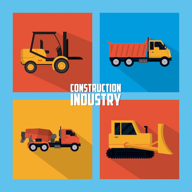 Vector conjunto de iconos de construcción