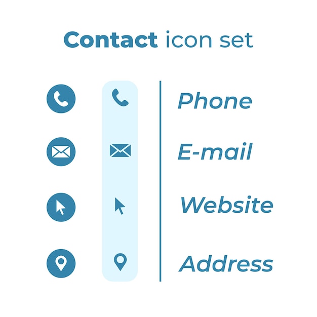 Vector conjunto de iconos de contacto