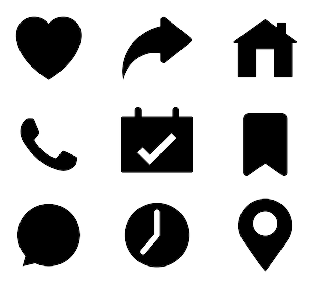 conjunto de iconos de contacto