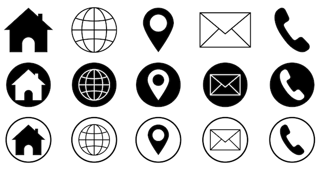 Conjunto de iconos de contacto