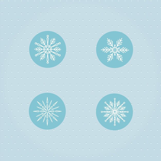 Conjunto de iconos de copo de nieve