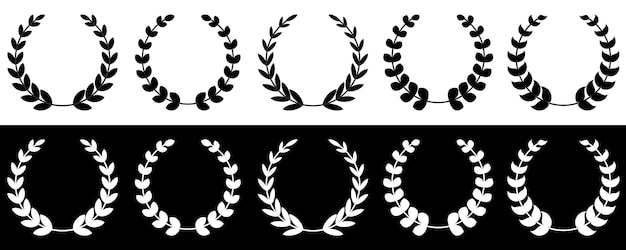 conjunto de iconos de corona diseño sencillo y moderno bordes vectoriales marcos para adornos de carteles
