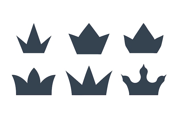 Conjunto de iconos de la corona