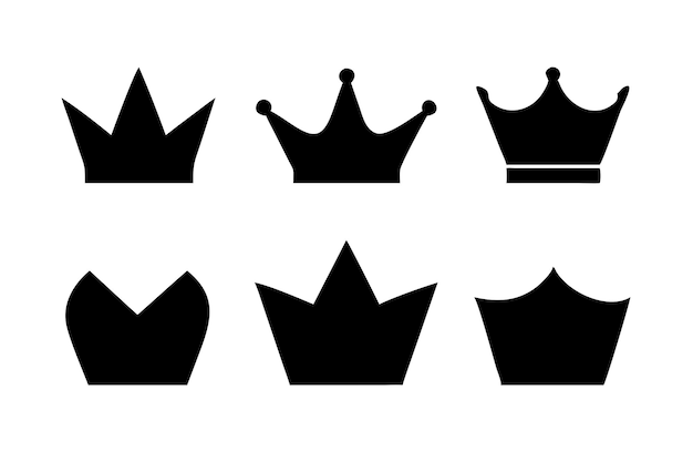 Conjunto de iconos de la corona