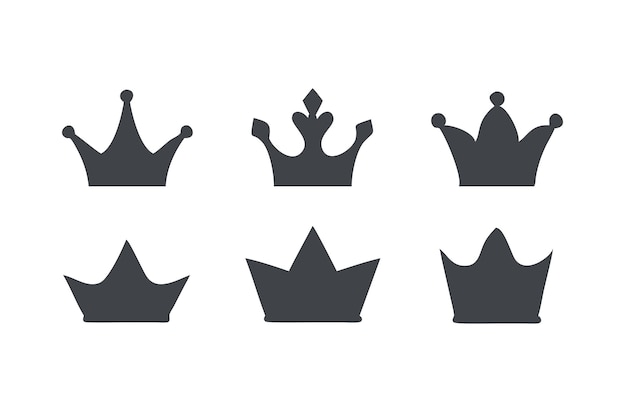 Conjunto de iconos de la corona