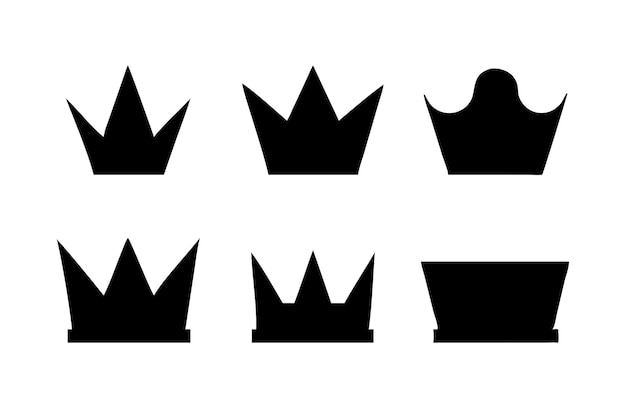 Conjunto de iconos de la corona