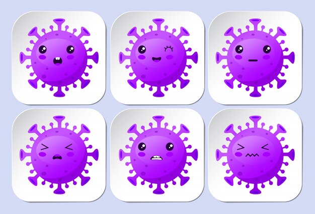 Conjunto de iconos de coronavirus