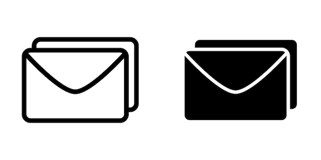 Conjunto de iconos de correo electrónico icono de vector icono de correo electrónico ilustración del sobre