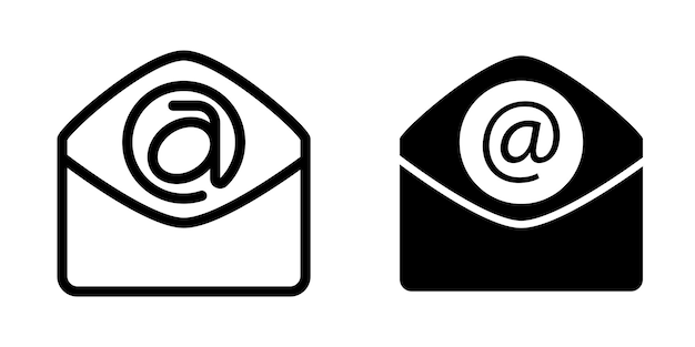 Conjunto de iconos de correo electrónico icono de vector icono de correo electrónico ilustración del sobre