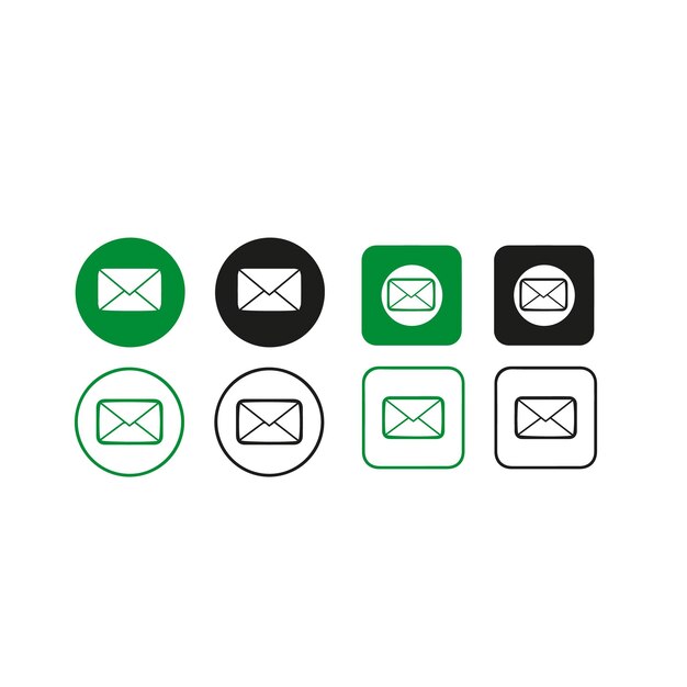 Conjunto de iconos de correo electrónico
