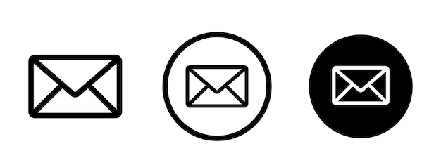 Conjunto de iconos de correo Icono de correo electrónico vector Icono de correo electrónico Ilustración vectorial