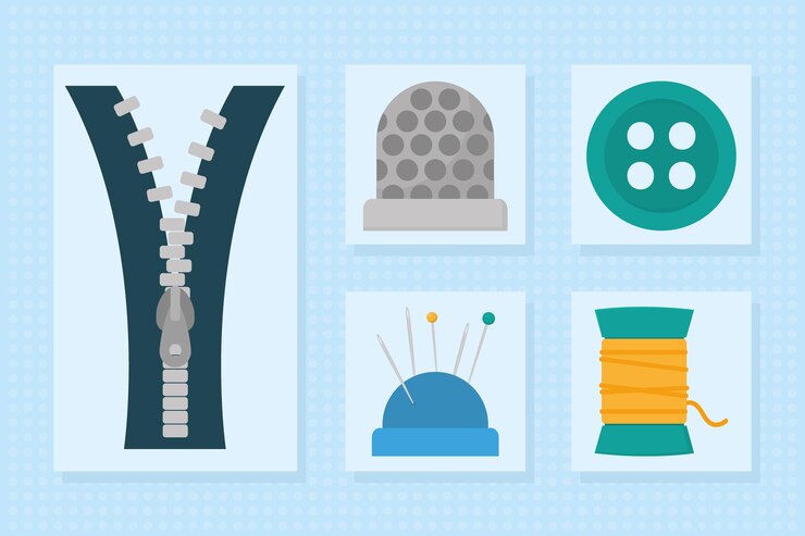 Vector conjunto de iconos de costura