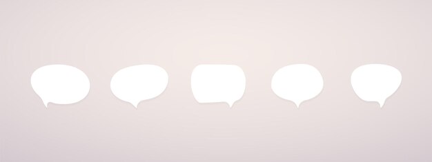 Conjunto de iconos de cotización de burbujas de discurso, ilustración