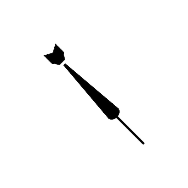 Conjunto de iconos de dardos Símbolo vectorial de dartos de caza en estilo negro lleno y delineado