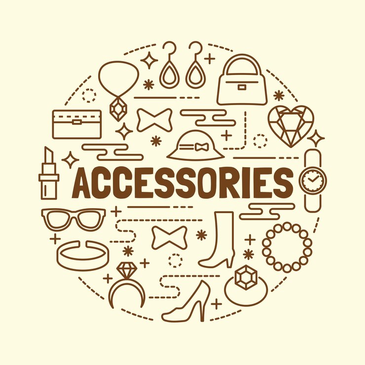Vector conjunto de iconos de delgada línea de accesorios mínimos