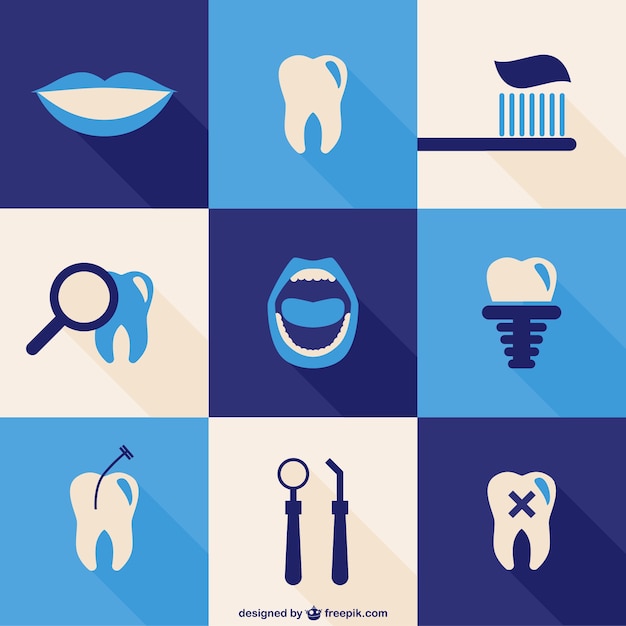 Conjunto de iconos de dentista