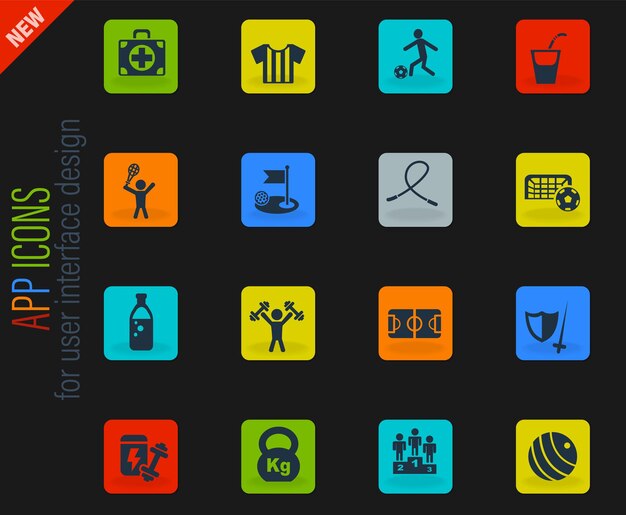 conjunto de iconos de deporte