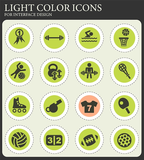 conjunto de iconos de deporte