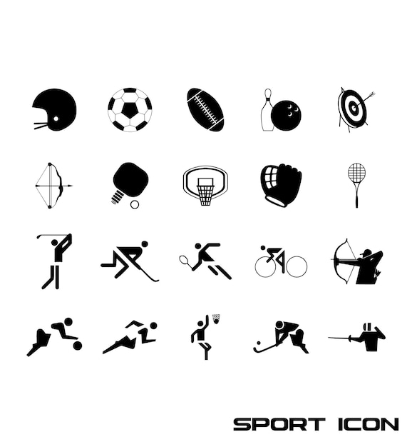 Conjunto de iconos de deportes