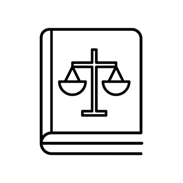 Conjunto de iconos de derecho laboral y social Símbolo vectorial de testamento de contrato de trabajo de negocios en un estilo negro lleno y delineado Signo de icono de derecho social