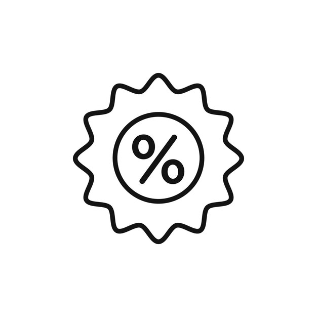 Conjunto de iconos de descuento etiqueta de porcentaje de descuento especial símbolo vectorial de compra oferta sello redondo