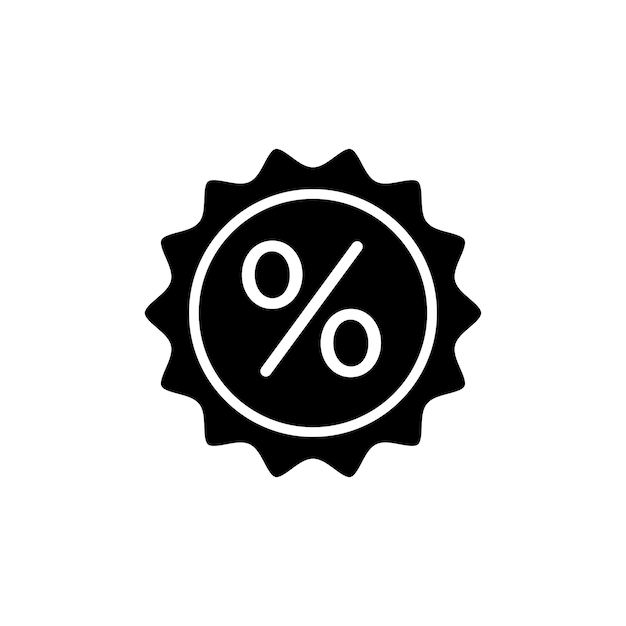 Conjunto de iconos de descuento etiqueta de porcentaje de descuento especial símbolo vectorial de compra oferta sello redondo