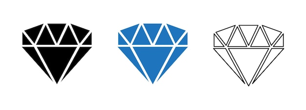 Conjunto de íconos de diamantes