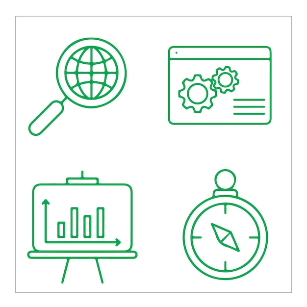 Conjunto de iconos para diseñador gráfico Ilustración vectorial