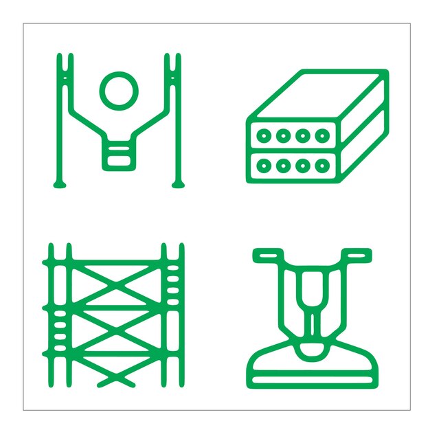 Conjunto de iconos para diseñador gráfico Ilustración vectorial